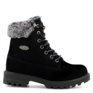 Lugz Empire Hi-Fur Black and Gray Winter Boots for Rainy Days